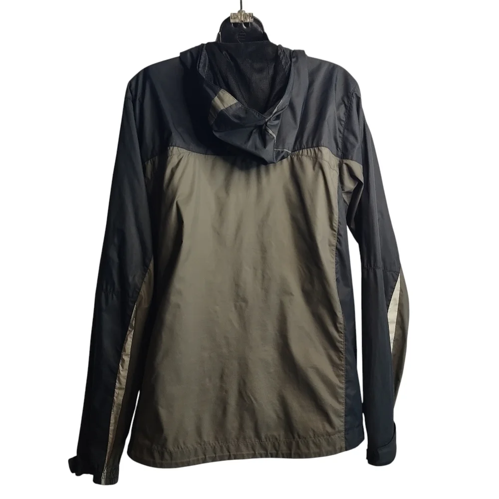 Columbia Men's Windbreaker Jacket Gray Zip Up Hooded Size M